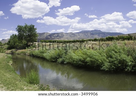 Irrigation canal on east orchard mesa