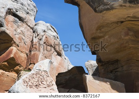 Rocks at the base of the Colorado National Monument near Grand Junction