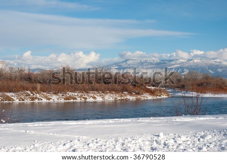 Colorado River near Grand Junction in winter