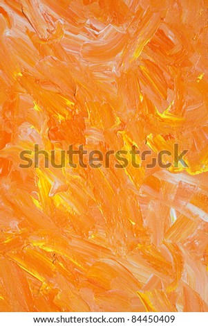 Orange and Yellow Abstract Acrylic Painted Background