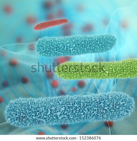 Bacteria 3D rendered illustration Bacteria 3D rendered illustration