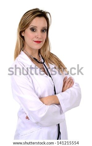 Pretty woman with medical clothes