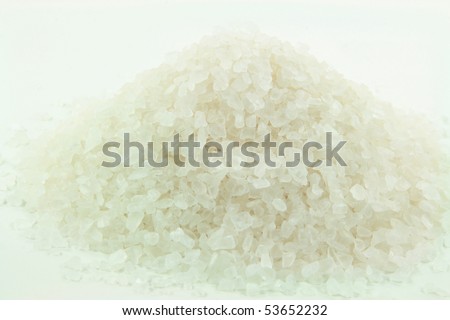 Pile of Rock Crashed Salt. Picture of Pile from Rock Crushed Salt  on white background.