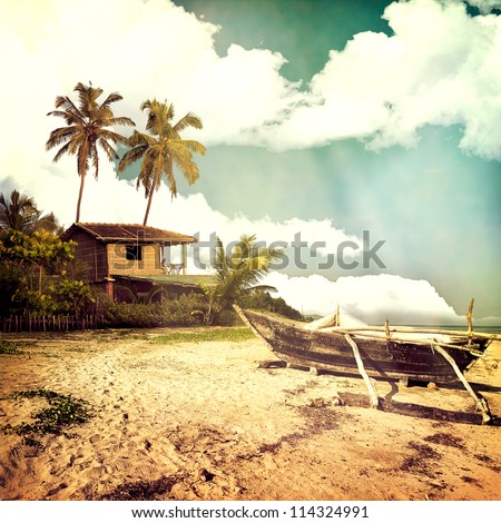 Vintage beach background Vintage beach background