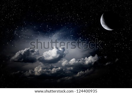 Night Sky Clouds Stars