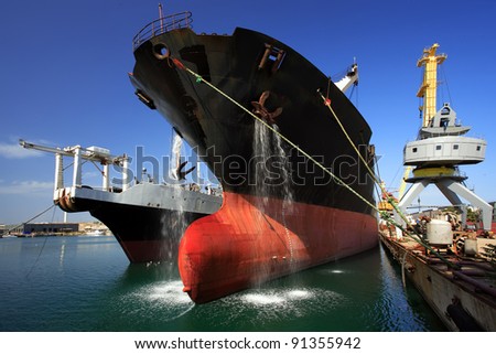 A ship in port A ship in port
