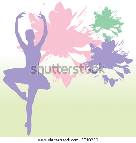 vector ballerina. artwork. autumn