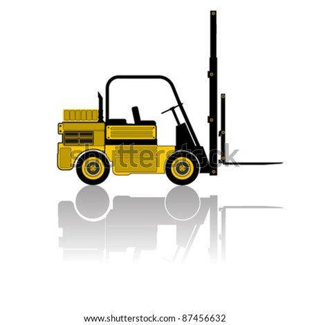 Vector Forklift - 87456632 : Shutterstock