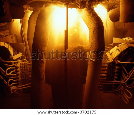 Technological process, arson inwardly. Blast-furnace on plant ferroalloy