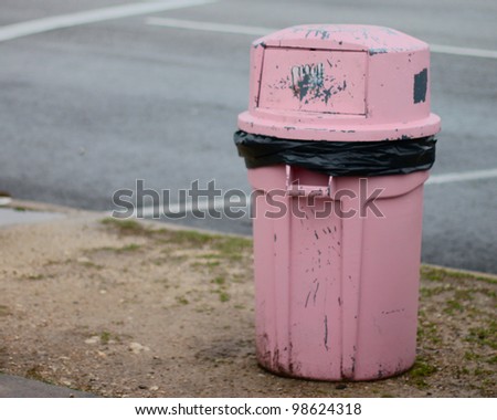 Pink Trash Can