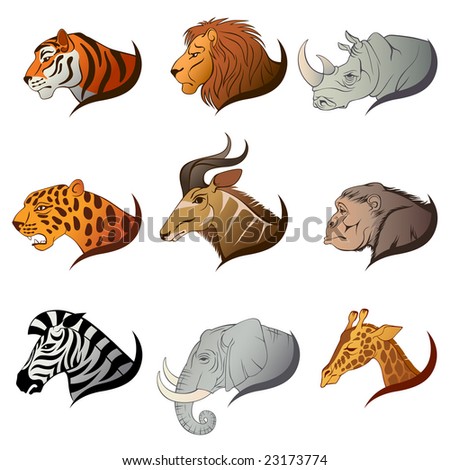 african animals pictures. stock vector : African Animals
