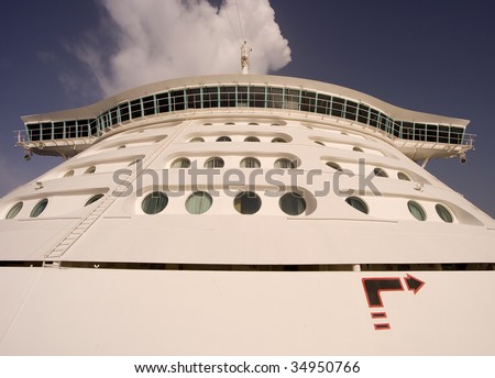Cruise ship control deck