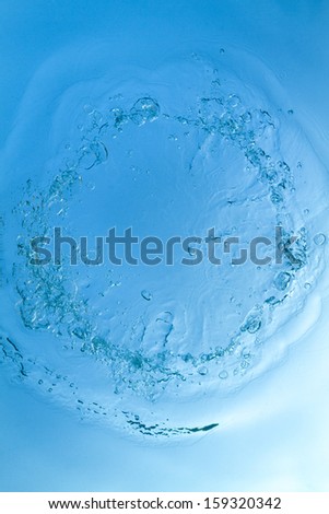 Round Air Bubble underwater going up to the surface.