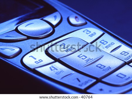 Keypad of a cell phone.