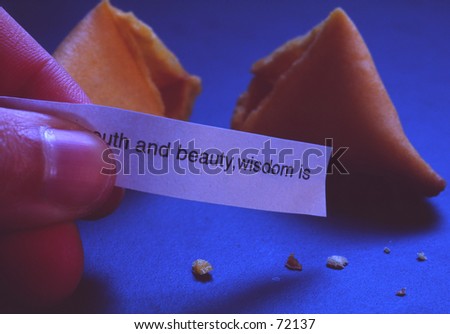 Fortune cookie with message: \