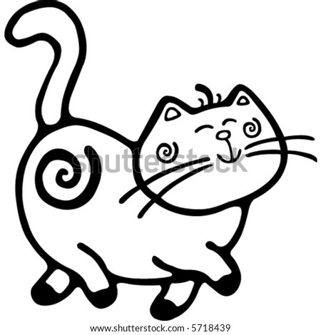 Cute Cartoon Cats on Cute Cat Cartoon Illustration    5718439   Shutterstock