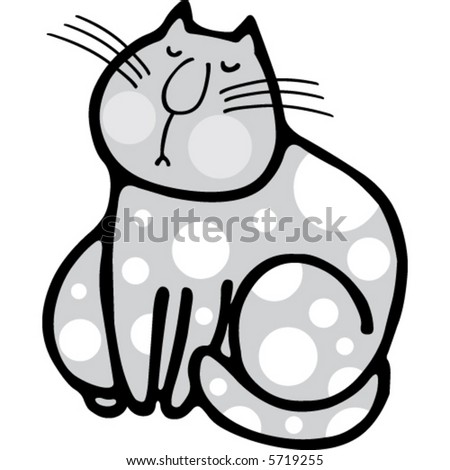 Cute Animated Cats on Cute Cat Cartoon Illustration    5719255   Shutterstock
