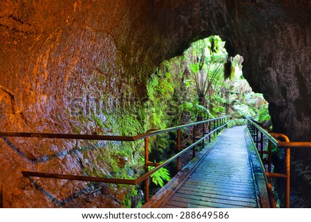 Entrance to Thurston Lava Tube in Hawaii Volcanoes National Park