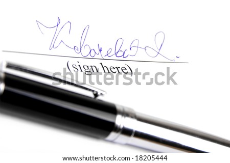 Signature With Pen