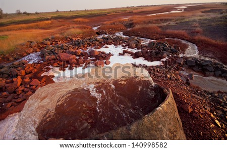 dumping of technical water after enrichment of iron ore