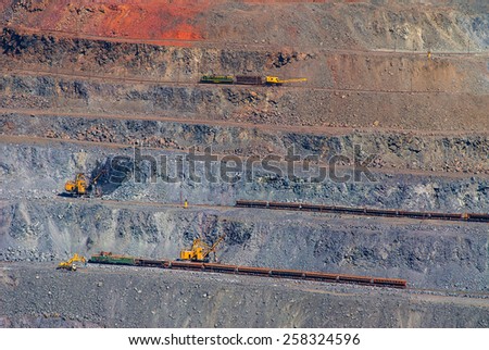 iron ore open pit mining, quarry