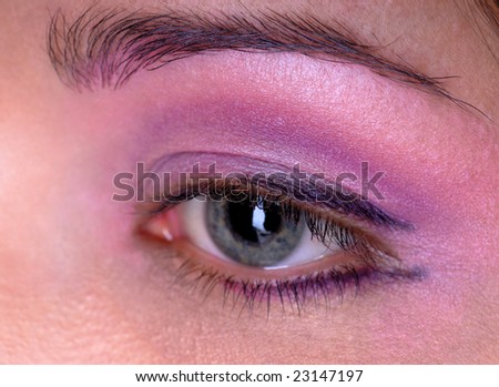 female eye, eyebrow, eye, eyelashes and cosmetics