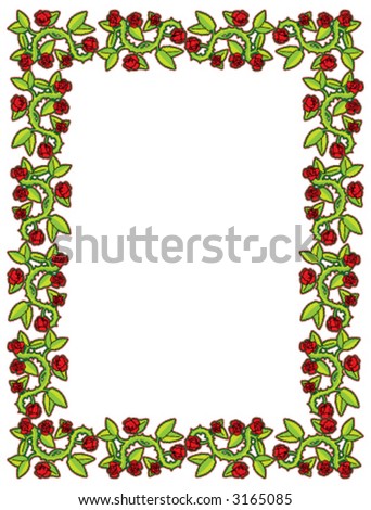 rose border clipart. Rose+with+thorns+clipart
