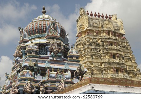 Tirrukalikundram, Tamil Nadu, India, South India, temple, ancient, architecture, gopuram, the old building, church, religion, Hinduism