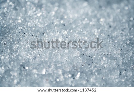 Close-up of a snow surface (Shallow DOF)
