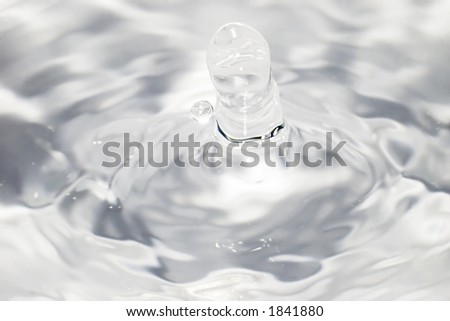 Water drop isolated on white