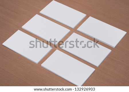 Blank Business Card on wood texture