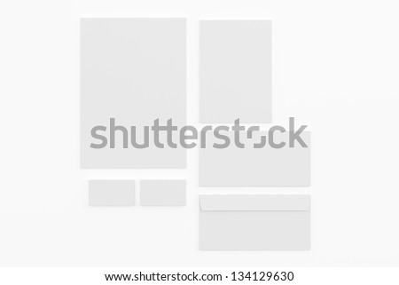 Envelopes Business card folder isolated on white