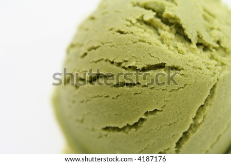 Macro shot of Green Tea Ice Cream