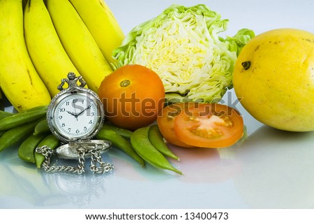 Healthy lifestyle - time to eat more fruits and vegetables instead of meat.