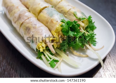 Summer Roll , Salad roll , Fresh Spring Roll , Vietnamese Food