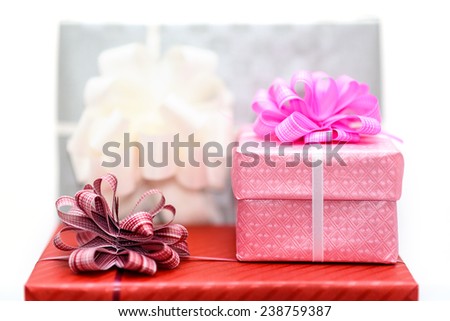 colorful gift box on on white background