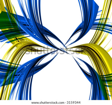 blue and yellow waves