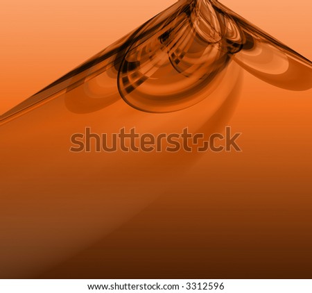 shapes on a orange wave