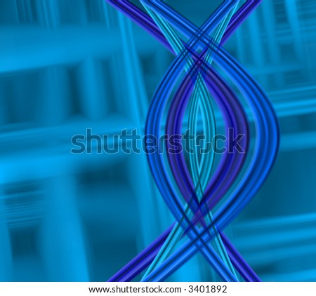dark blue waves on a blue abstract background
