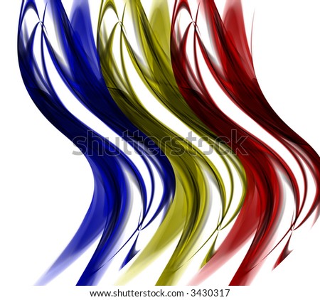 3 waves - red, blue , yellow