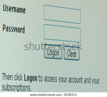 logon screen to a password protect website