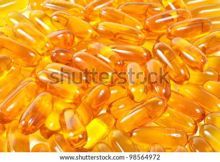 Omega fish oil capsule background