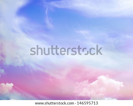 Color Sky With Clouds, Background
