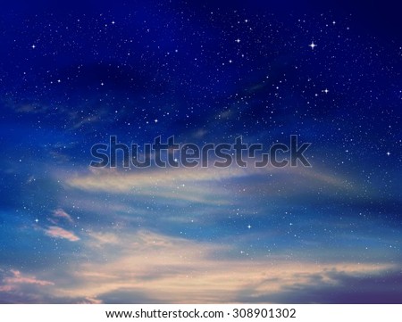 Magic sky background with stars