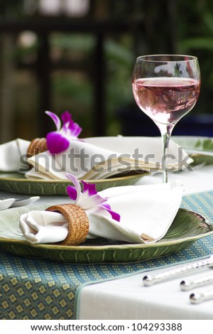 Dining table setting Dining table setting