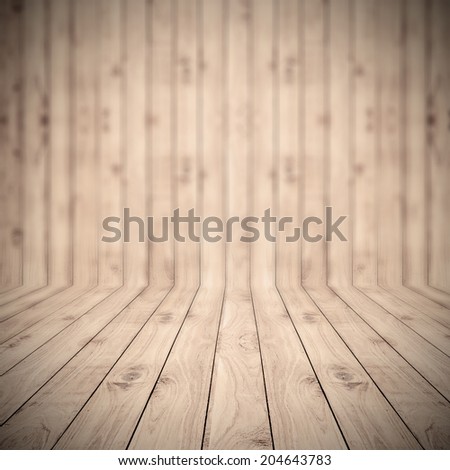 Brown wood planks floor texture with blur background wallpaper for product presentation