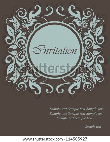 Floral invitation card Floral invitation card