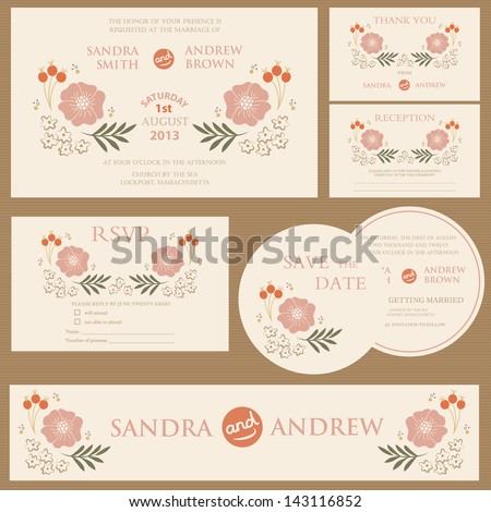 Beautiful vintage wedding invitation cards Beautiful vintage wedding invitation cards