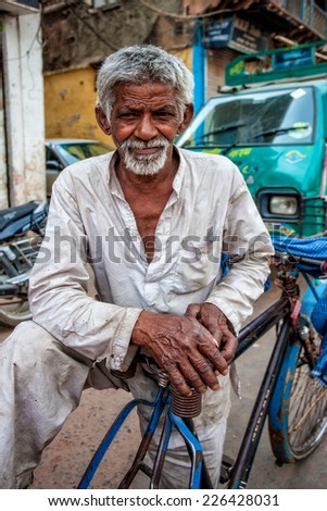 DELHI - APR 16: Unidentified Indian man on April 16, 2011 in Delhi, India. Delhi is the largest urban agglomeration in India by population. It is also the 4th most populous city on the planet.