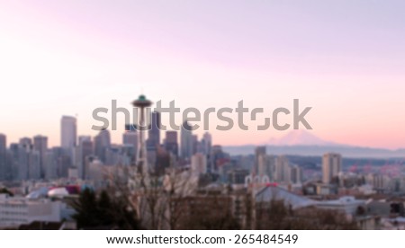 Singapore skyline background blurred effect